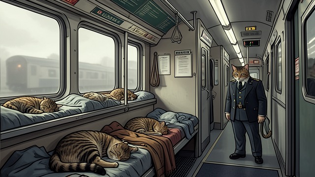 The Overnight Compartment from "Old Possum's Book of Practical Cats". The Overnight Compartment A Shared Service Travelers receive clean berths and small comforts aboard the express.