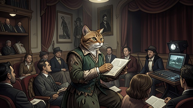 Authority Through Performance from "Old Possum's Book of Practical Cats". Authority Through Performance The Actor’s Claim Gus presents his former roles as proof of professional distinction.