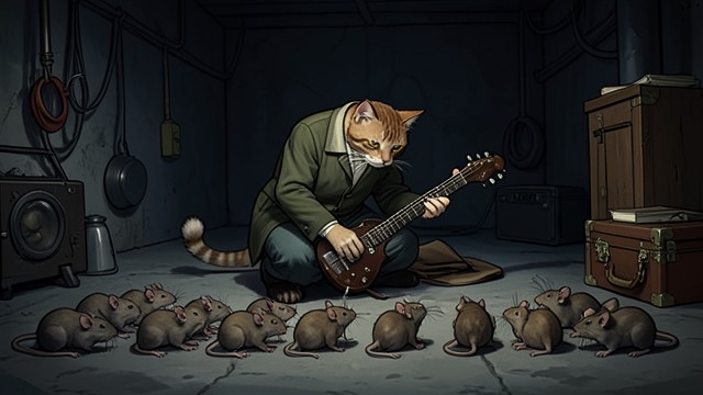 Basement Lessons from "Old Possum's Book of Practical Cats". Basement Lessons A Secret School Jennyanydots creeps to the basement after the family falls asleep.