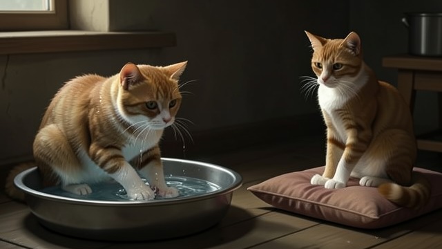 Practiced Grace from "Old Possum's Book of Practical Cats". Practiced Grace Preparation and Grooming The cats practice airs and graces while waiting for the moon to rise.