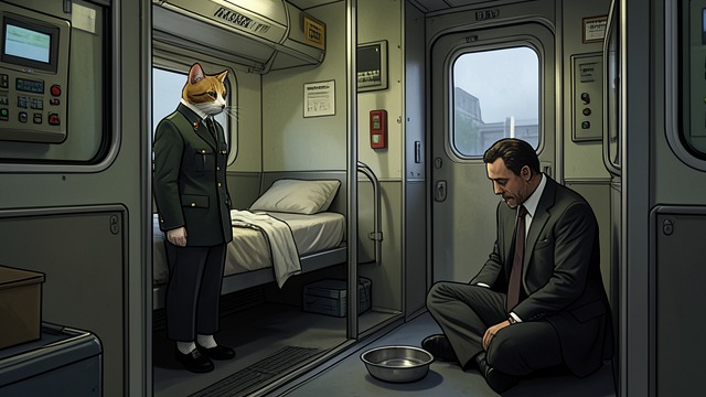 Comfort in the Berth from "Old Possum's Book of Practical Cats". Comfort in the Berth A Well-Prepared Compartment Passengers find a neat berth, a folded sheet, and a clean floor.