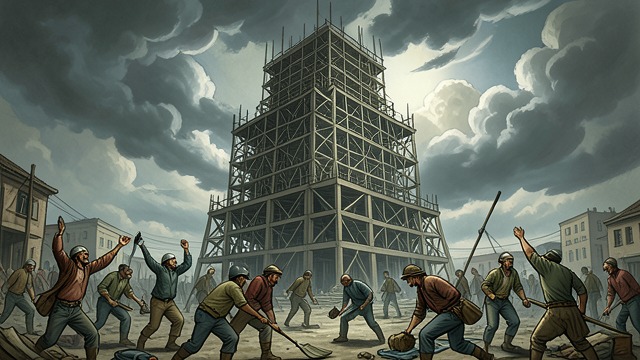Babel's Confusion from "Paradise Lost". Babel's Confusion Unity against Heaven Human builders raise Babel to make a name and prevent dispersion.