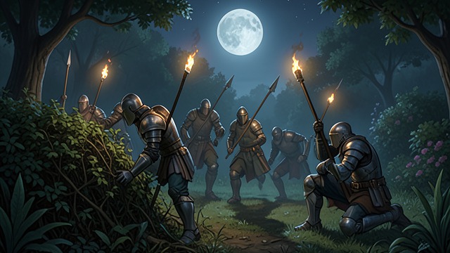 Night Watch from "Paradise Lost". Night Watch Ordered vigilance Gabriel divides the Cherubim around Eden and sends Ithuriël and Zephon to search every recess.