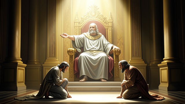 The Heavenly Sentence from "Paradise Lost". The Heavenly Sentence Justice acknowledged God declares that Adam's transgression cannot simply be ignored.