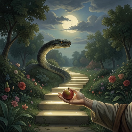 The Meaning of Temptation from "Paradise Lost". This flow traces temptation as a process that moves from external suggestion through inward reasoning to consent and consequence.