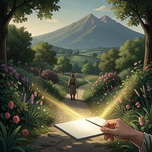 Adam's Education from "Paradise Lost". This flow traces Adam's movement from innocent curiosity through revealed history to a mature wisdom grounded in obedience, faith, and love.