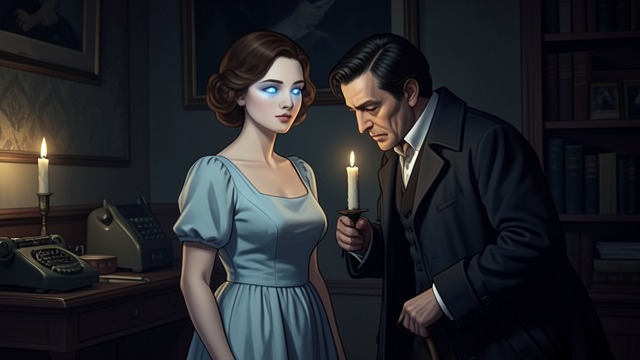 The First Fascination from "The Pale Blue Eye". The First Fascination A woman behind the mystery Poe’s poem about a pale-blue-eyed woman leads him to connect his imaginative life with the case.