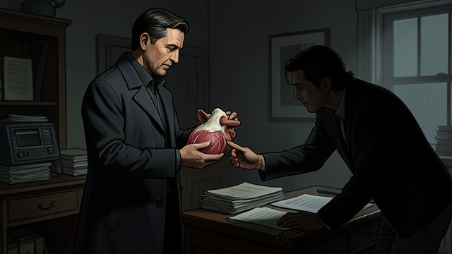 A Case Built to Mislead from "The Pale Blue Eye". A Case Built to Mislead Evidence under Landor’s control Landor admits planting a cow’s heart and withholding parts of Fry’s diary.