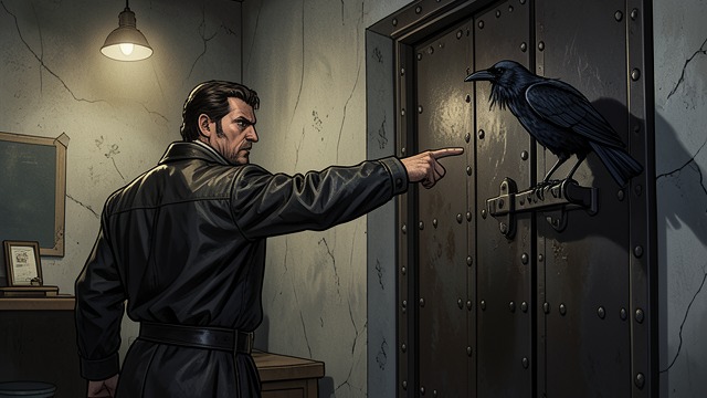 Defiant Command from "The Raven". Defiant Command Will Reasserted The narrator orders The Raven away and rejects its supposed message. His imperative language is a last defense of autonomy.