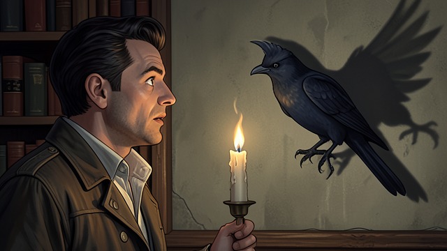 Growing Suspicion from "The Raven". Growing Suspicion From Curiosity The narrator stops treating The Raven as a harmless novelty. Its answers now appear linked to his deepest fears.
