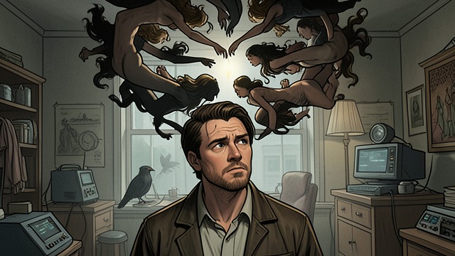 Obsessive Guessing from "The Raven". Obsessive Guessing Circular Thought The narrator links one fancy to another while staring at The Raven. His attention becomes fixed and compulsive.