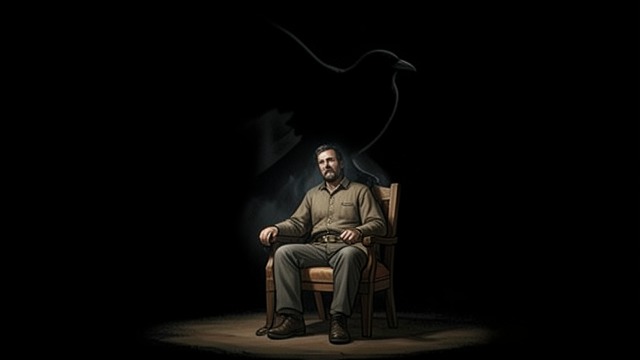 Permanent Despair from "The Raven". Permanent Despair Self Beneath Shadow The narrator’s soul is imagined as trapped under The Raven’s shadow.