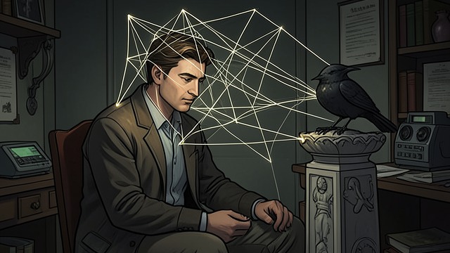 Linked Fancies from "The Raven". Linked Fancies Interpretive Chain The narrator links fancy unto fancy while staring at The Raven. Each thought generates another without reaching certainty.
