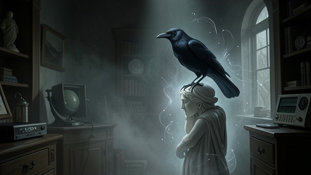 Unseen Censer from "The Raven". Unseen Censer Perfumed Darkness The air grows denser around an unseen censer. Invisible sacred imagery competes with the visible bird.