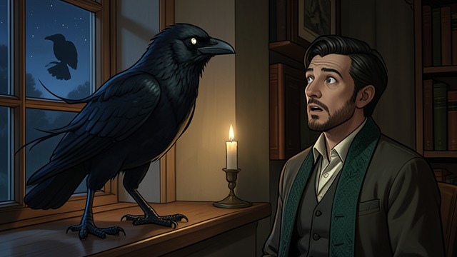 Unexpected Bird from "The Raven". Unexpected Bird Material Answer The Raven enters where wind was expected. Its body gives the invisible disturbance a visible and unsettling identity.