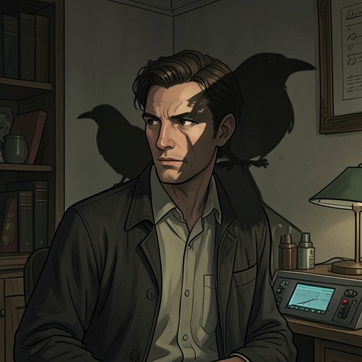 The Raven as Mirror from "The Raven". This flow follows The Raven’s transformation from external animal into a mirror of the narrator’s interior condition.