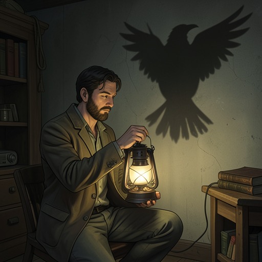 Reason and the Supernatural from "The Raven". This flow traces the conflict between ordinary explanation and the increasingly prophetic presence of The Raven.