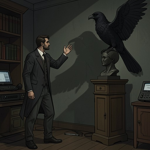 Human Will Against Fate from "The Raven". This flow traces the narrator’s struggle to resist a fatalistic answer that he increasingly helps create.