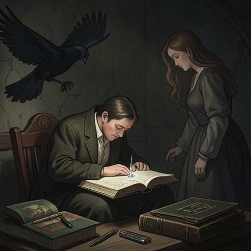 The Meaning of Grief from "The Raven". This flow traces grief from a private sorrow into the poem’s governing interpretation of time, memory, and the future.