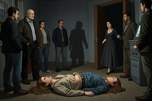 Adriane's death from "The Cabin at the End of the World". Adriane's death is conveyed through aftermath and retrospective reference rather than a described death scene.