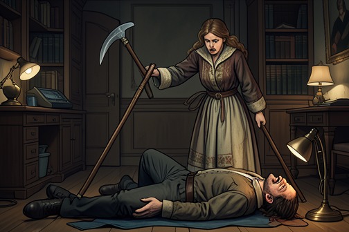 Leonard's killing from "The Cabin at the End of the World". Sabrina’s killing of Leonard turns a moment of apparent cooperation into a decisive act of violence: she strikes him with the staff Redmond made for her, then…