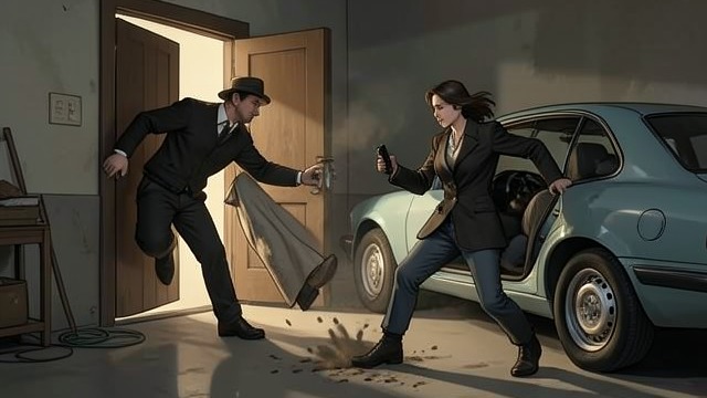 The Run to the SUV from "The Cabin at the End of the World". The Run to the SUV A Break for Freedom Andrew knocks Adriane off balance and rushes out the front door.