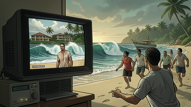 The Hawaii Tsunami from "The Cabin at the End of the World". The Hawaii Tsunami Images of Flooding News footage shows tsunami water sweeping across resorts and coastal areas in Hawaii.