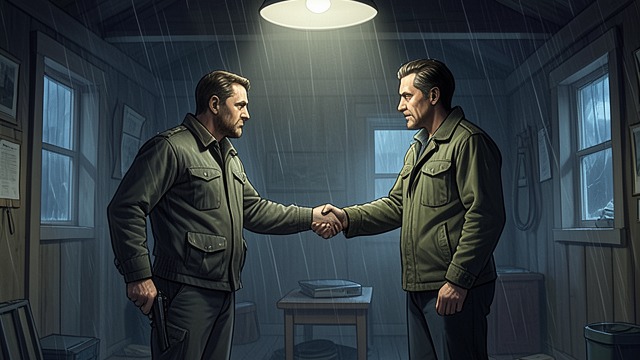 Holding On from "The Cabin at the End of the World". Holding On A Gun Between Them Eric considers sacrificing himself, while Andrew promises not to take the gun by force. He reaches for Eric’s free hand instead.