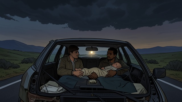 Leaving the Ruined Cabin from "The Cabin at the End of the World". Leaving the Ruined Cabin An Unfinished Departure Eric and Andrew decide to leave with Wen’s body.