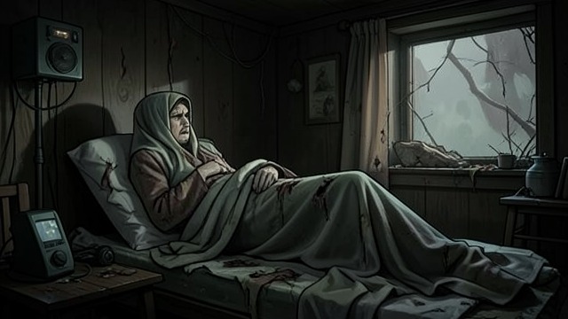 A Body Outside from "The Cabin at the End of the World". A Body Outside Unseen but Present From inside the dark cabin, Wen wonders what Redmond’s body looks like beneath the blanket.