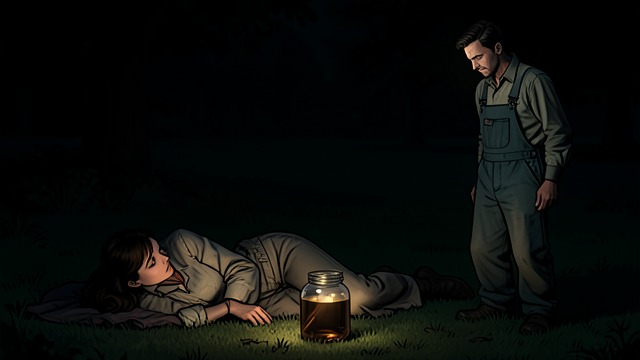 The Nighttime Fear from "The Cabin at the End of the World". The Nighttime Fear A Mind Returns to the Lawn Wen wakes in the dark and thinks about whether the grasshoppers escaped or died inside their jar.