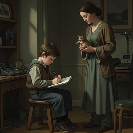 Wen’s Last Day from "The Cabin at the End of the World". This flow follows Wen from an imaginative child’s ordinary summer project through captivity, traumatic loss, and her parents’ enduring memory.