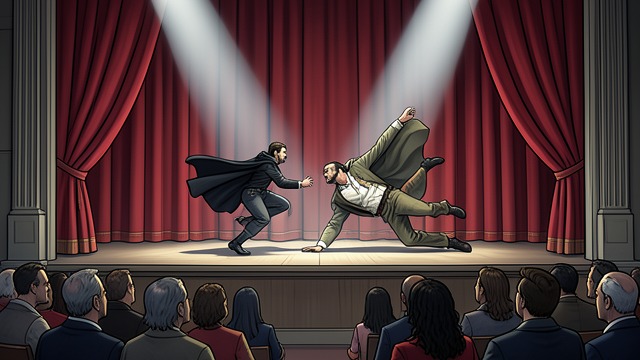 The Stage of Death from "Interview with the Vampire". The Stage of Death Spectacle Vampires perform a theatrical murder before a human audience.