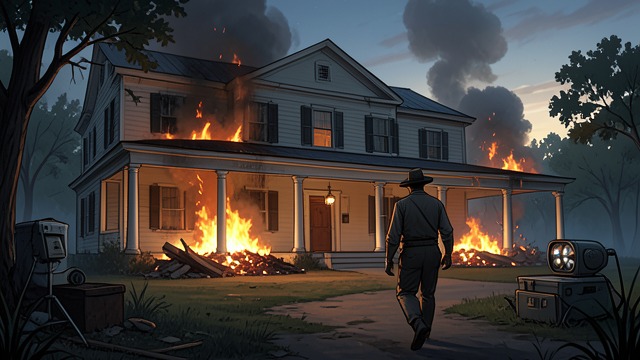 The Burning House from "Interview with the Vampire". The Burning House Fire Louis burns the plantation while the coming daylight makes delay impossible.