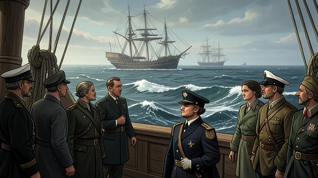 A Captain Alone Among Men from "The Good Shepherd". A Captain Alone Among Men A crowded bridge George Krause stands among officers and sailors, yet the decision about the wolfpack warning belongs to him alone.