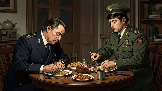 Food and Permission to Grieve from "The Good Shepherd". Food and Permission to Grieve A captain kept going After the fight and the deaths aboard Keeling, Charlie Cole arranges a meal for George Krause.