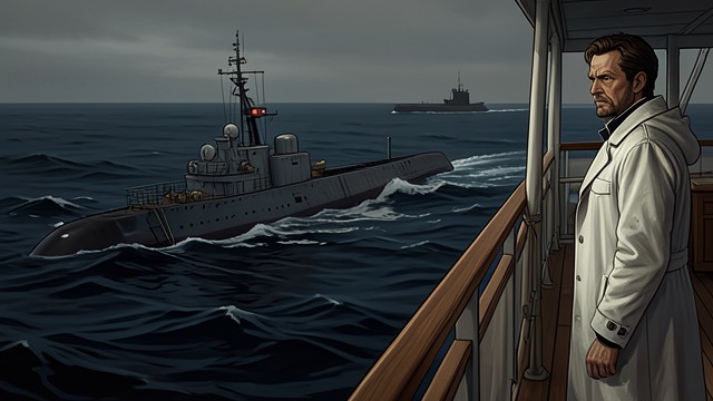 A Submarine Beneath Keeling from "The Good Shepherd". A Submarine Beneath Keeling Pursuit through uncertain sound Keeling’s radar contact disappears as the submarine dives.