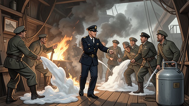 Damage Control Lessons from "The Good Shepherd". Damage Control Lessons Fire aboard Keeling The U-boat’s last attack damages Keeling’s deck and starts a fire near gasoline stores and torpedoes.
