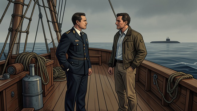 A Partnership in Battle from "The Good Shepherd". A Partnership in Battle Shared signals Keeling and Viktor exchange sonar information and coordinate their approach to the submerged submarine.
