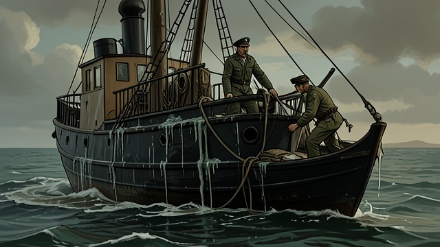 Saving the Polish Crew from "The Good Shepherd". Saving the Polish Crew The tow fails Water continues gaining inside Viktor despite the crew’s efforts.