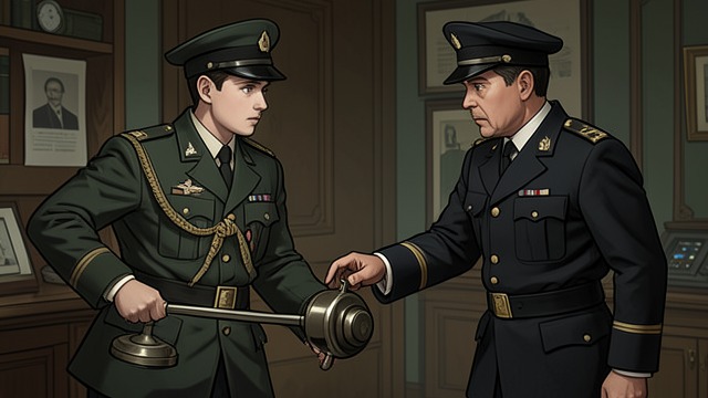An Early Sign of Nerves from "The Good Shepherd". An Early Sign of Nerves At the alarm lever Carling is ready to sound General Quarters when James reports a contact.