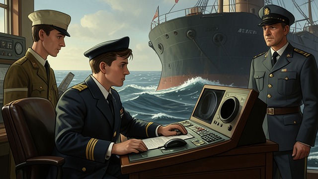Trusting the Sonar Operator from "The Good Shepherd". Trusting the Sonar Operator An inexperienced operator Tom Ellis has spent months listening to sonar without hearing an enemy submarine.