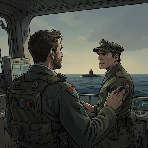 An Enemy’s Respect from "The Good Shepherd". This flow traces George Krause’s recognition that the submarine crews are human adversaries even while he must destroy their boats.