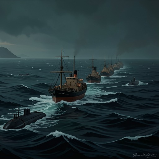 The Night Wolfpack Attack from "The Good Shepherd". This flow traces the escalating night battle as submarines use darkness, convoy noise, and escort gaps to attack repeatedly.