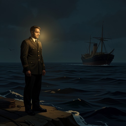 The Dilemma of Radio Silence from "The Good Shepherd". This flow traces George Krause’s decision to withhold a distress message while balancing rescue, secrecy, and the danger of inviting a stronger attack.