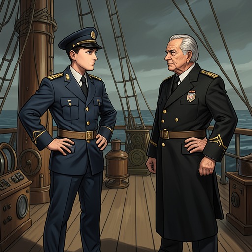 Carling’s Growth as an Officer from "The Good Shepherd". This flow follows Carling’s movement from nervous overreach toward more dependable watchkeeping under George Krause’s supervision.