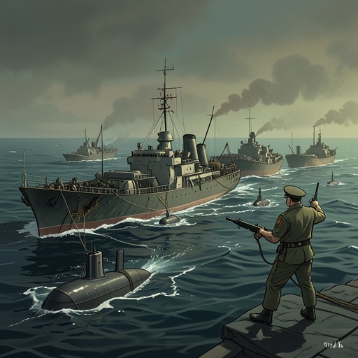 The Convoy’s Missing Ships from "The Good Shepherd". This flow follows the losses and damage that steadily narrow the convoy while its survivors remain responsible for reaching safety.
