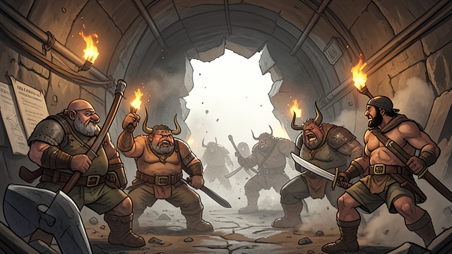 The Shared Defense from "Eragon". The Shared Defense Fighting Together Dwarves and Varden soldiers defend the same tunnels and walls against the Urgals.