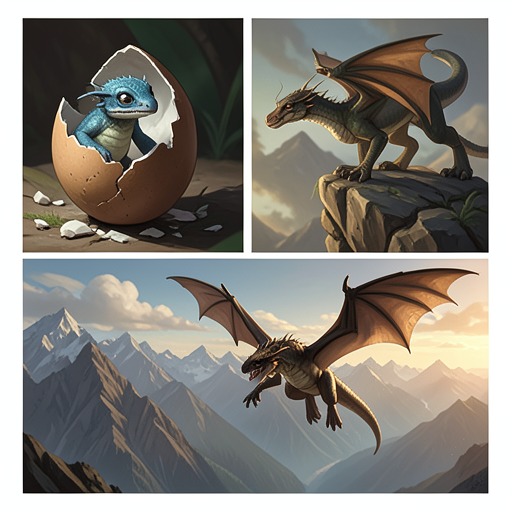 Saphira’s Emotional Growth from "Eragon". This flow follows Saphira’s development from hatchling instinct to independent partner, protector, and emerging force of history.