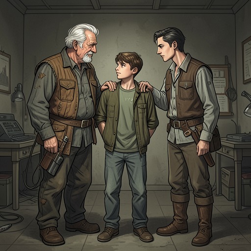 Garrow and Brom as Fathers from "Eragon". This flow compares the two older men who shape Eragon’s identity, showing how ordinary care and heroic mentorship combine into one inheritance.